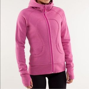 Pink sparkly lululemon scuba hoodie